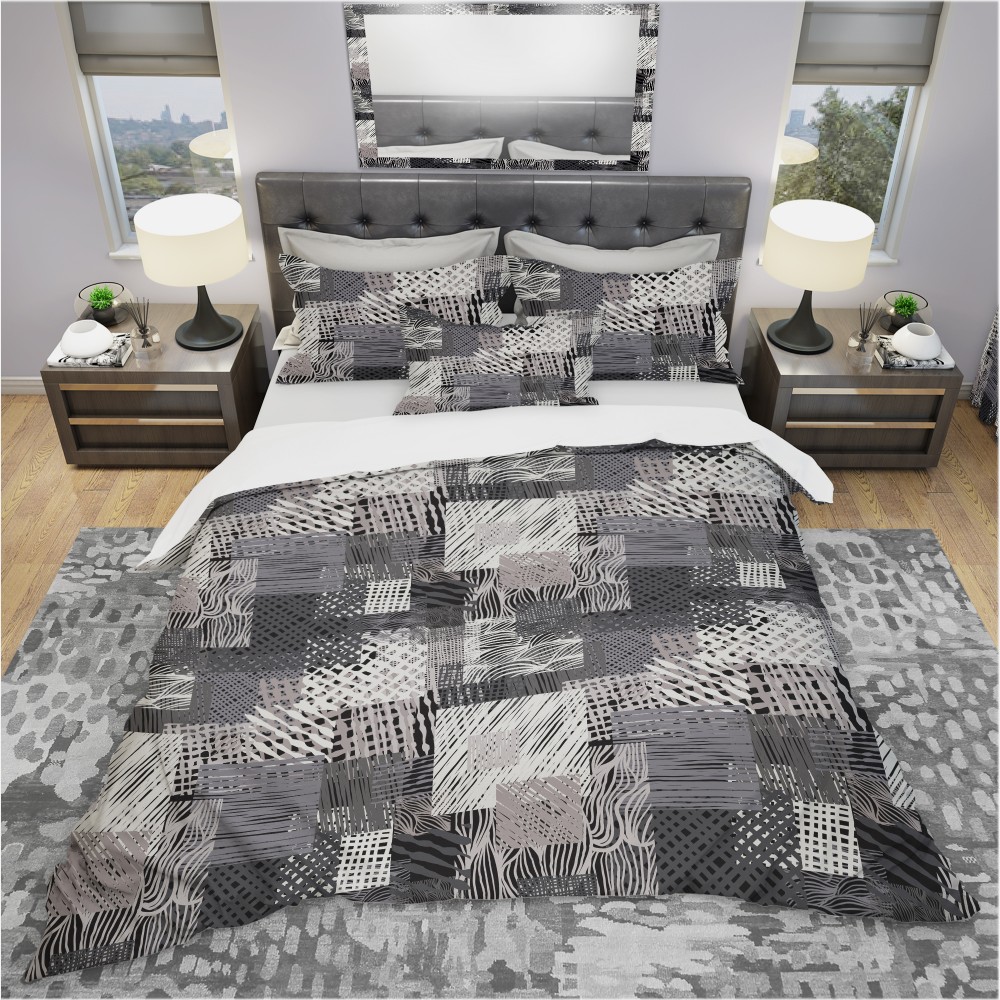 Designart Handdrawn Vintage Lines In Shades Of Gray Vintage