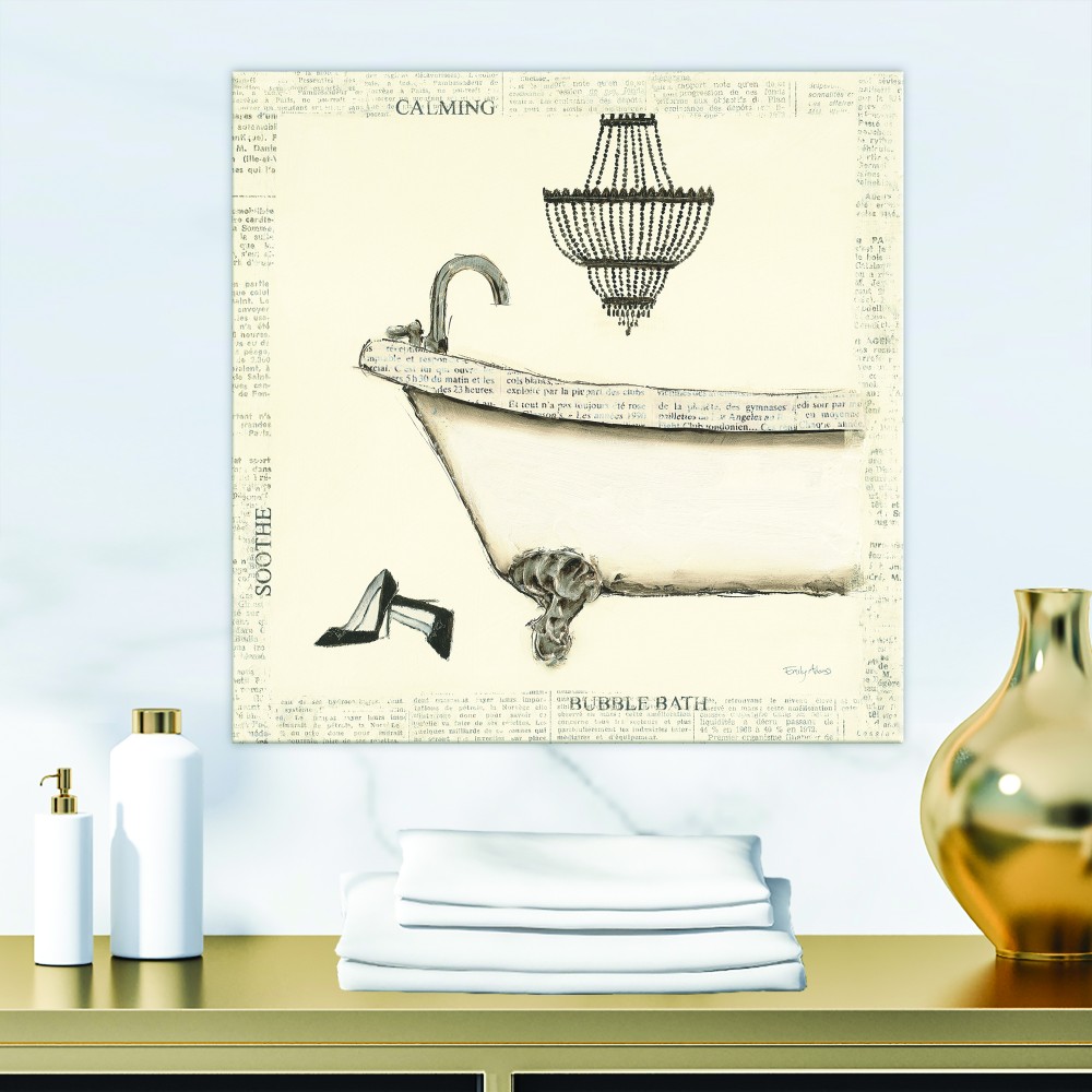 Designart Paris Hotel Bathroom VI Traditional Bathroom Canvas Art